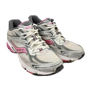 Saucony Womens Ignition 2 Grey and Pink Sneakers